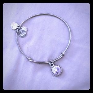 Alex and Ani pink stone bracelet